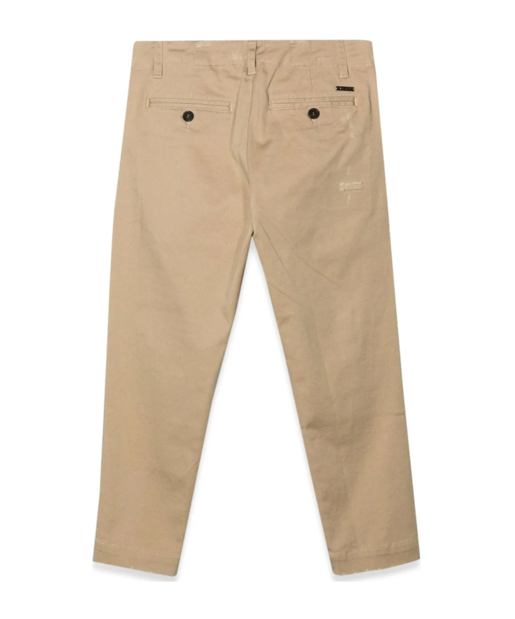 Dsquared2 Patchwork Distressed Smart Trousers In Multi