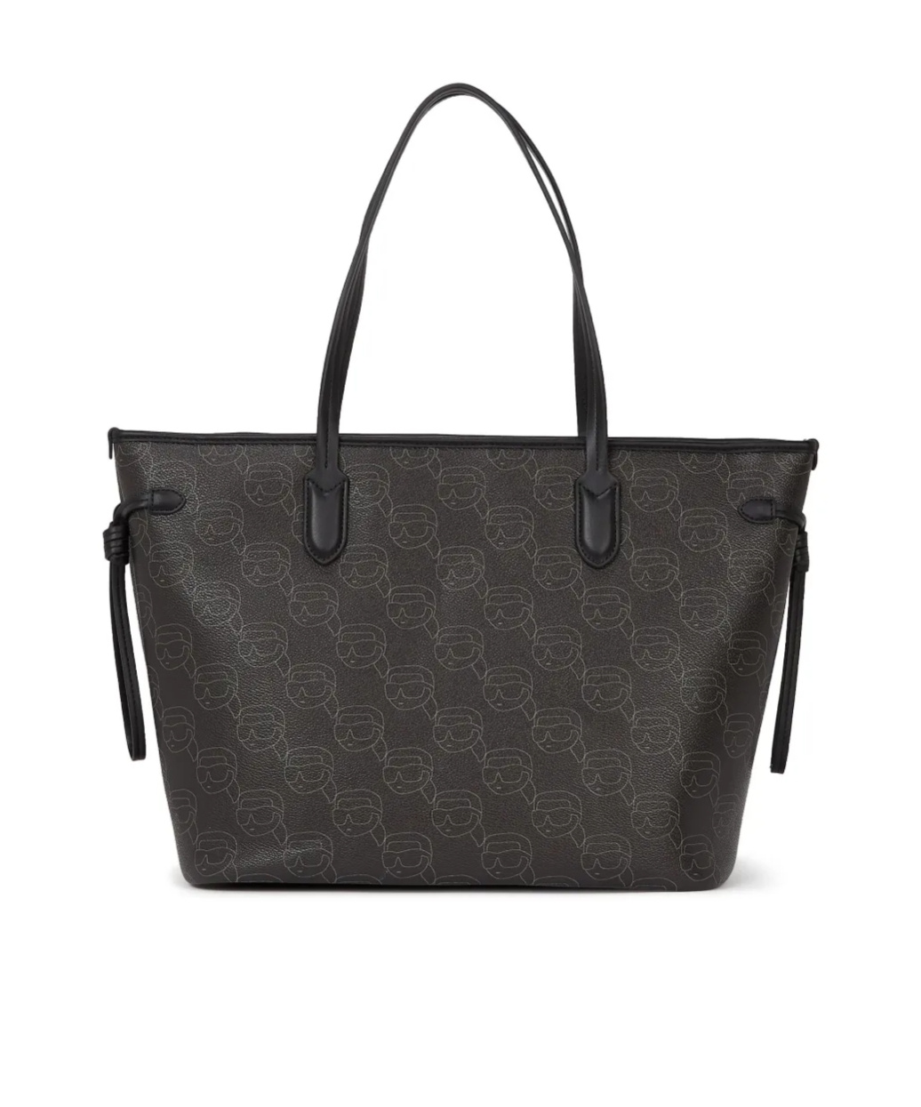 Karl Lagerfeld Large Ikon-monogram Tote Bag In Black