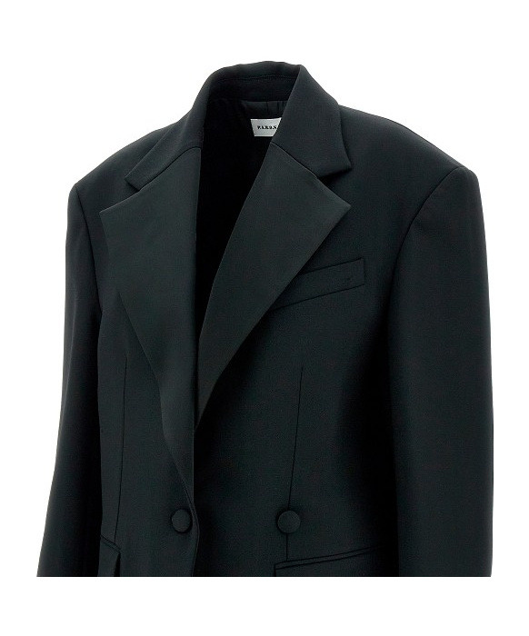 P.a.r.o.s.h Single-breasted Virgin Wool Blazer In Black