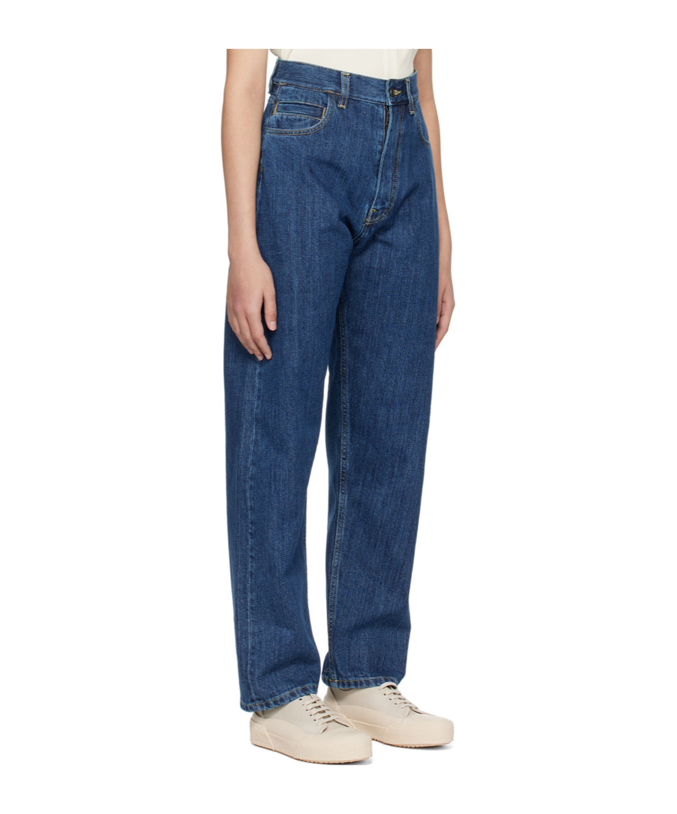 Studio Nicholson Belt-loop Jeans In Blue