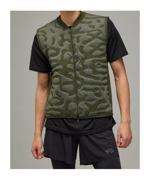 Y-3 Running Engineered Insulated Vest In Night Cargo