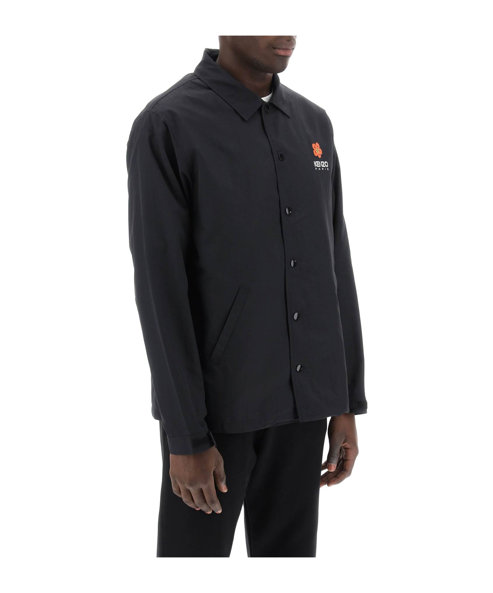 Kenzo Boke Placed Light Coach Jacket In Black