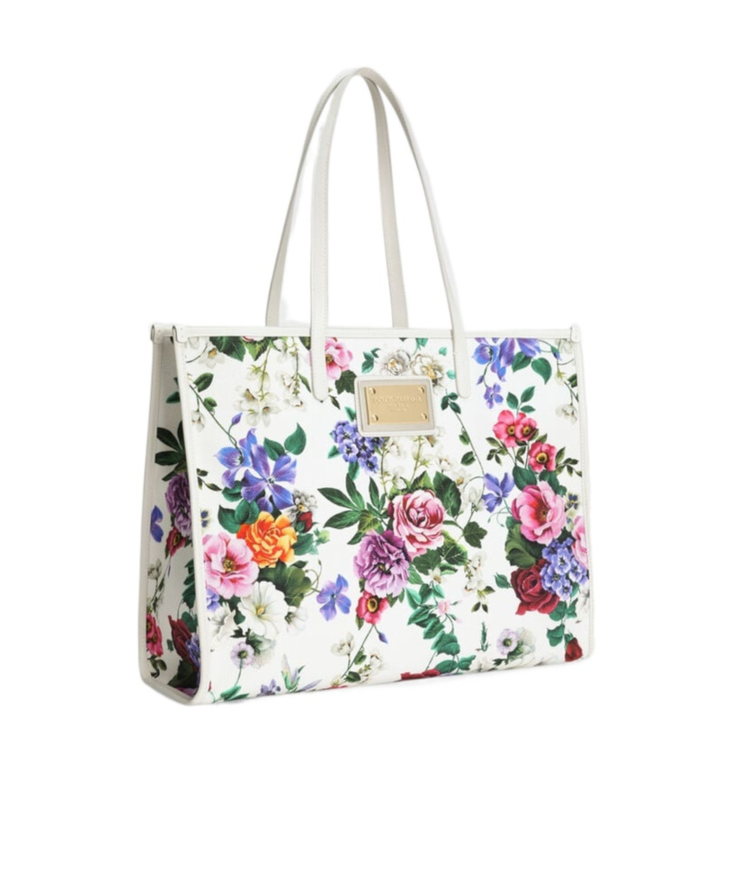 Dolce & Gabbana Shopping Canvas Handbag In White
