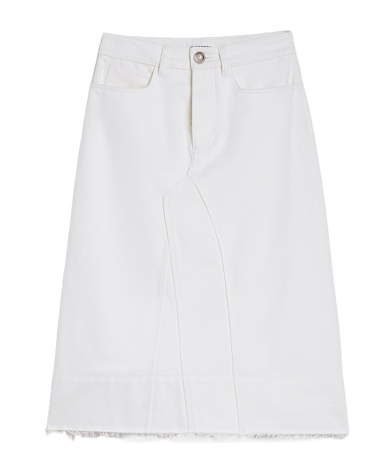 Jil Sander Cotton Denim Skirt In Light White