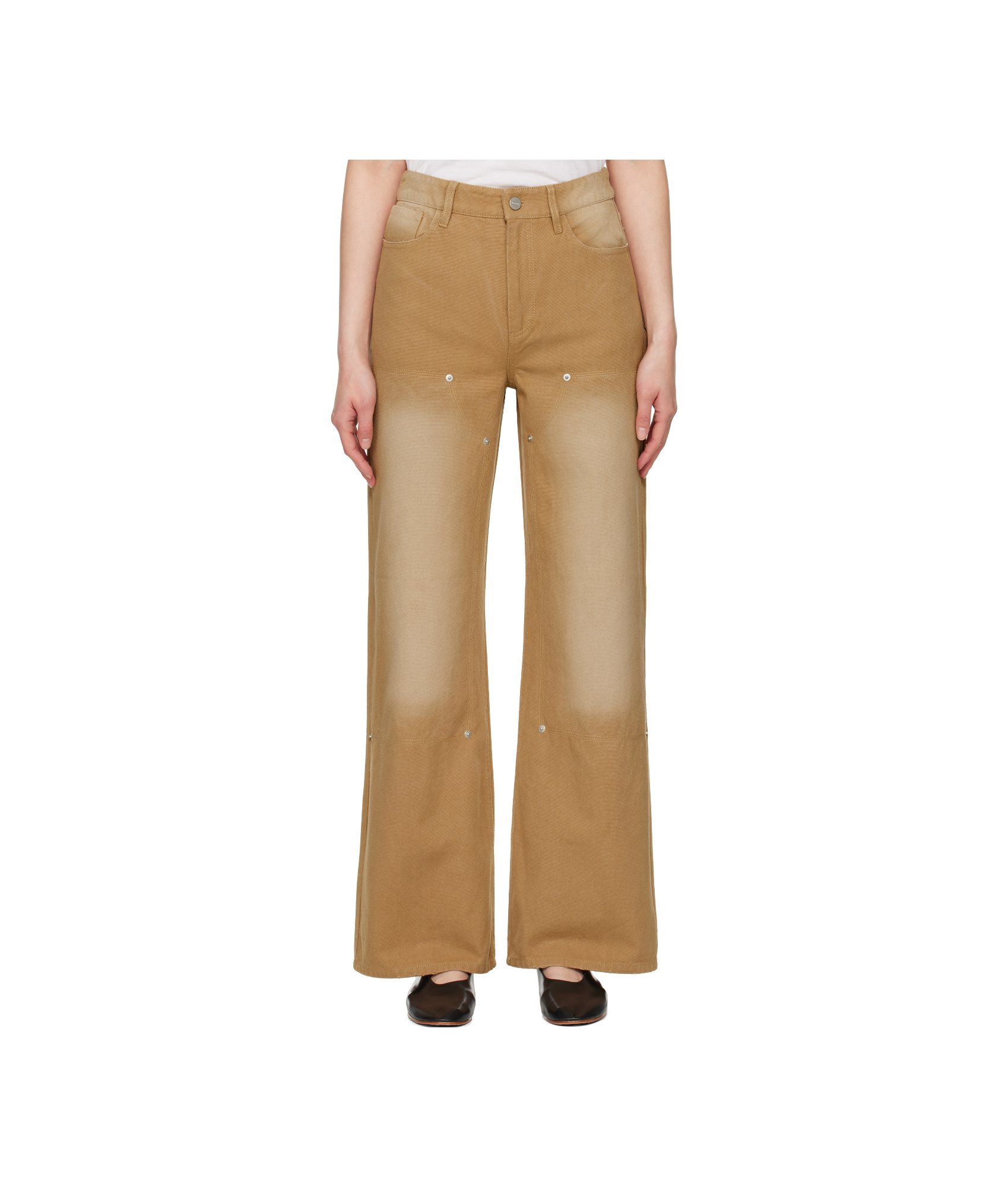 Holzweiler Tan Juno Workwear Trousers In Light Brown