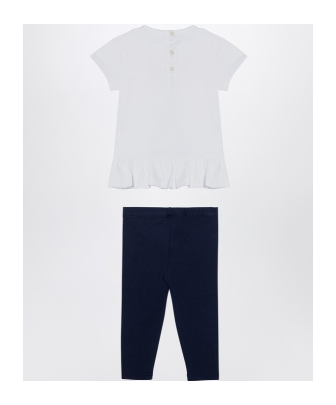 Polo Ralph Lauren Round Collar Short-sleeve T-shirt Pants Two-piece Set In White