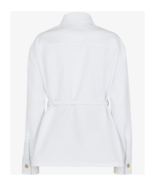 Fendi Belted Collared Jacket In White