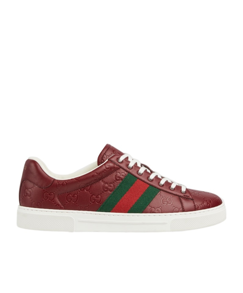 GUCCI ACE LEATHER SNEAKERS