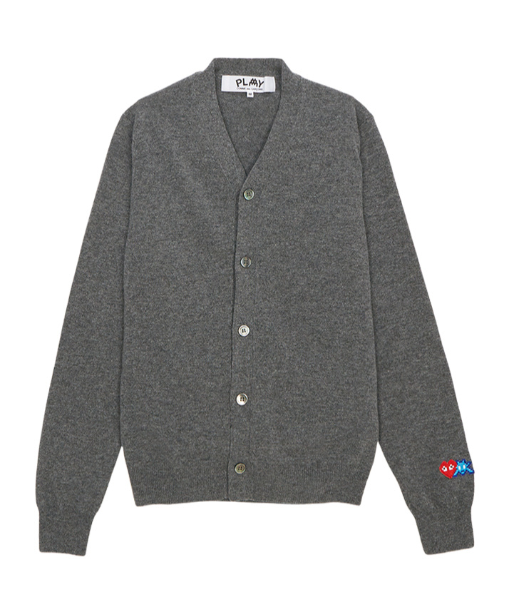 Comme Des Garçons Play X Invader Pixelated-heart Cardigan