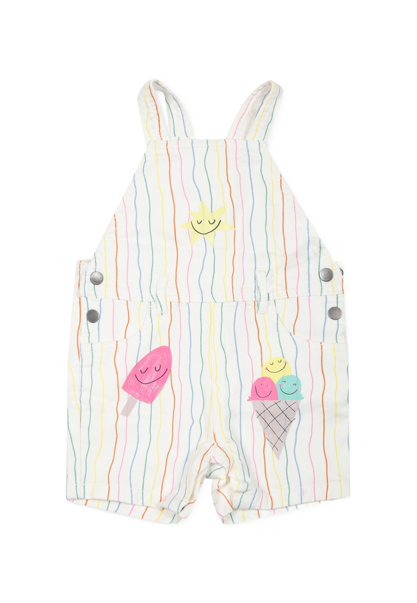 Stella Mccartney Striped Bib In White