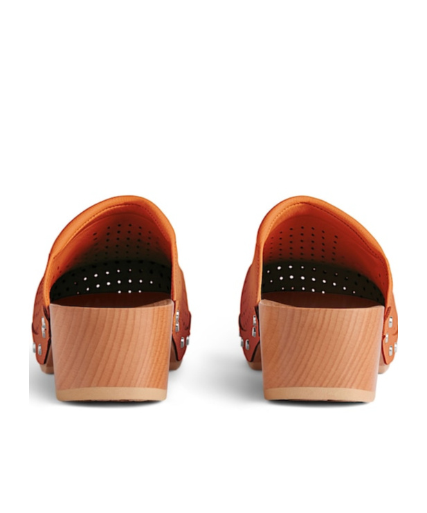 Balenciaga Women's  I Scholl 40mm Clog Mule  In Pastel Orange In Pale Orange
