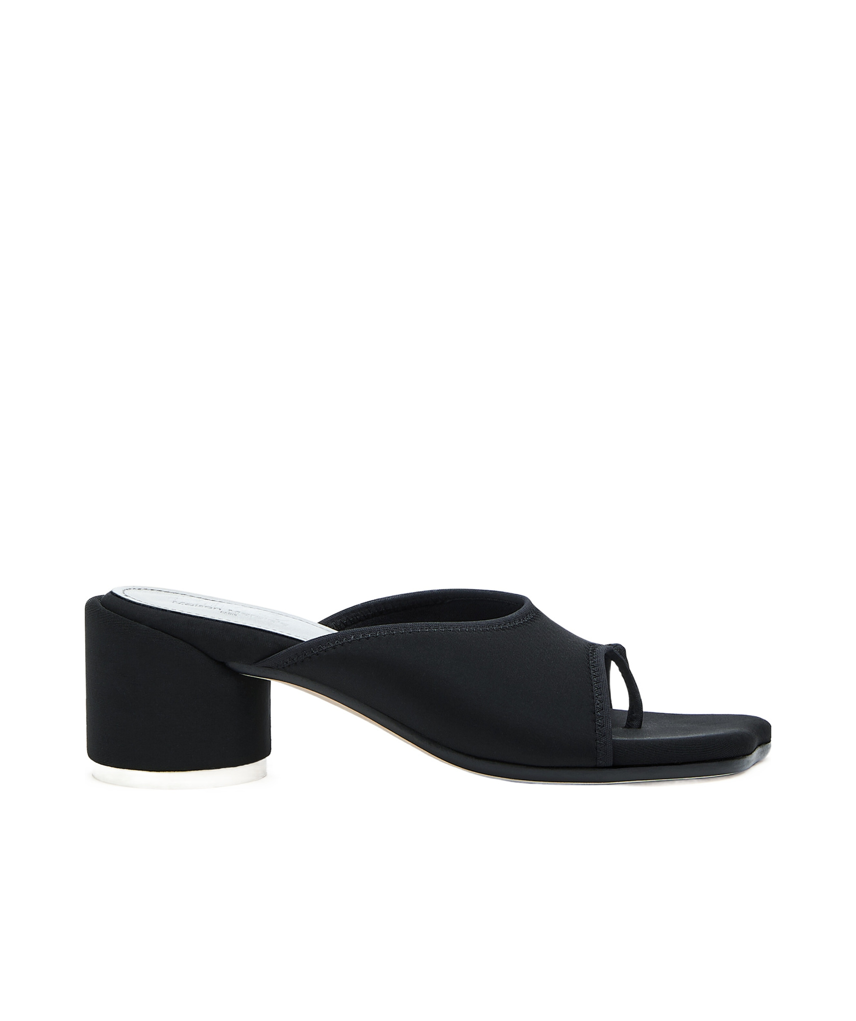 Shop Mm6 Maison Margiela Stretch Heeled Mule In Black