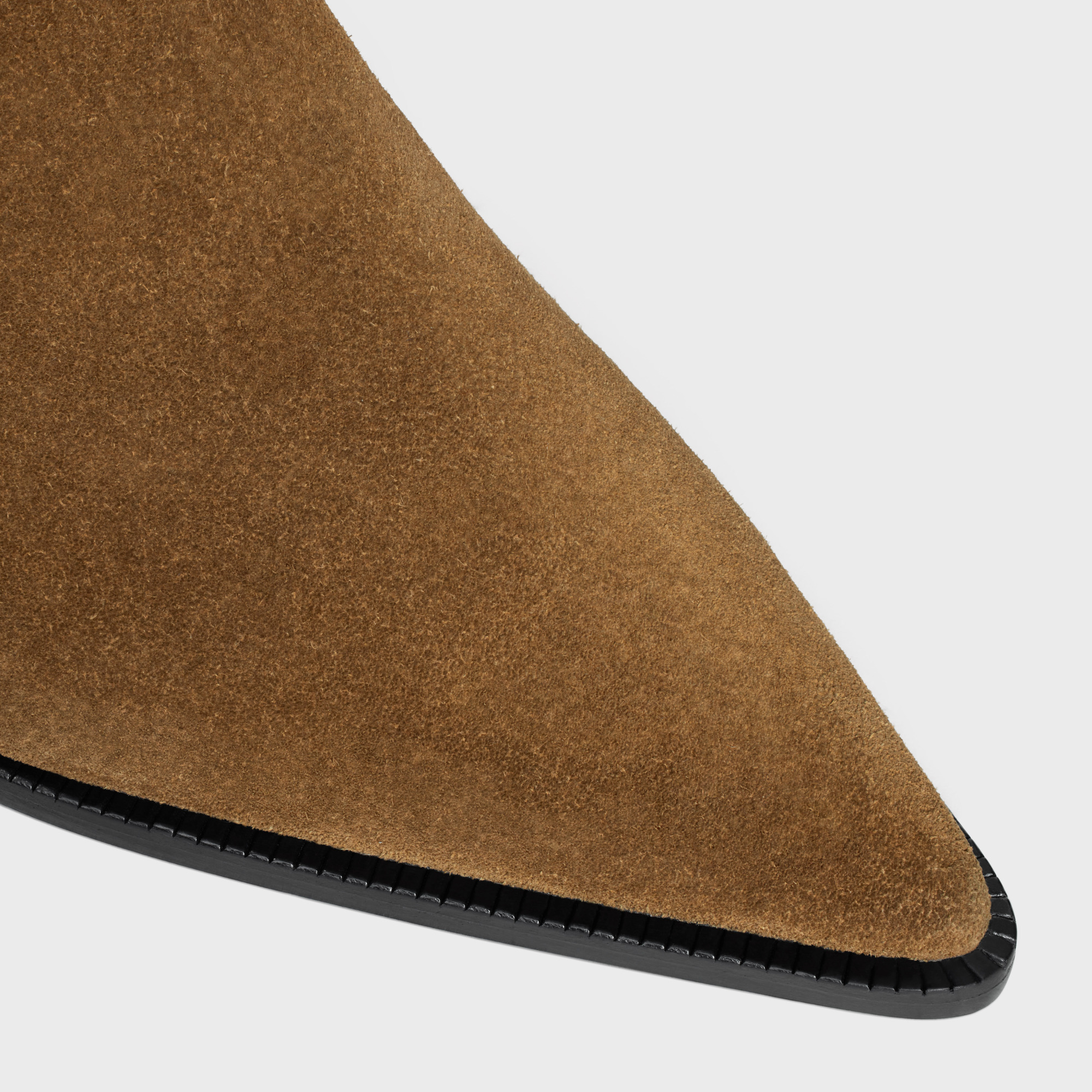 Celine Verneuil Jodphur Boot In Suede Calfskin In Brown