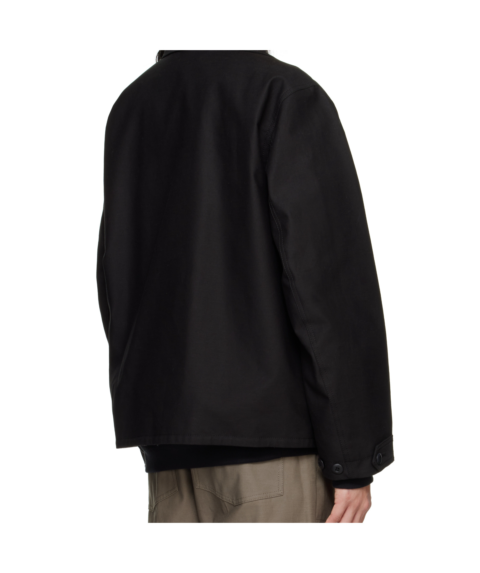 Sacai Black Wtaps Edition Cotton Back Satin Jacket In 001