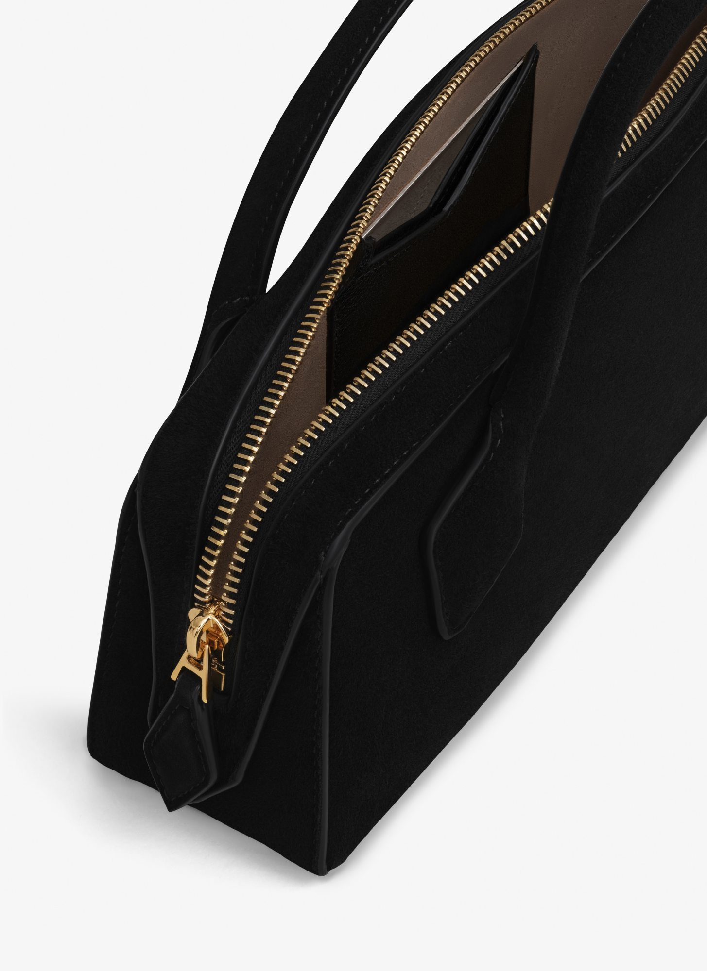 Alaïa Le Teckel Top-handle Bag In Grained Leather In Black