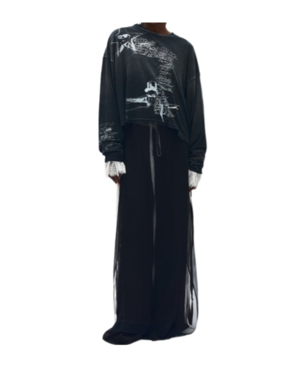 Ann Demeulemeester Matleen X-long Kaftan Dress In Black