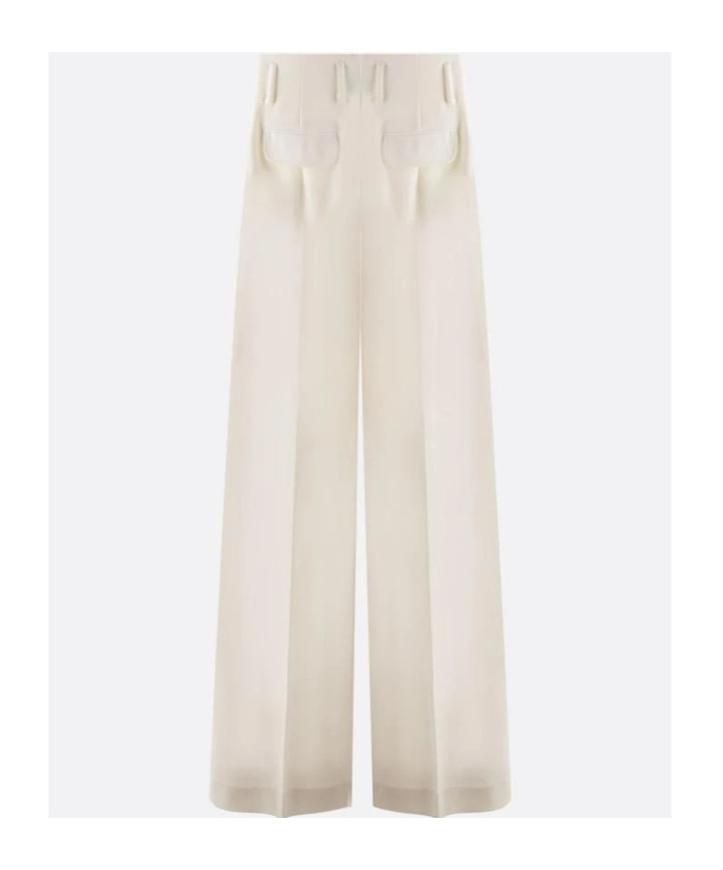 Alberto Biani Wide-leg Tailored Trousers In White