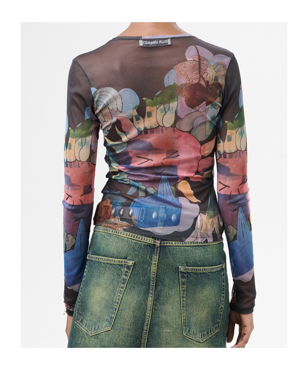 Our Legacy Open-necked Black Shirt In Multicolor