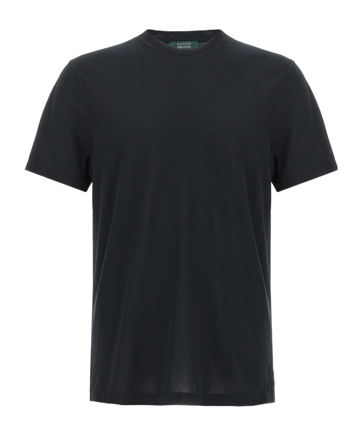 Zanone Jersey Crew Neck T-shirt In Black