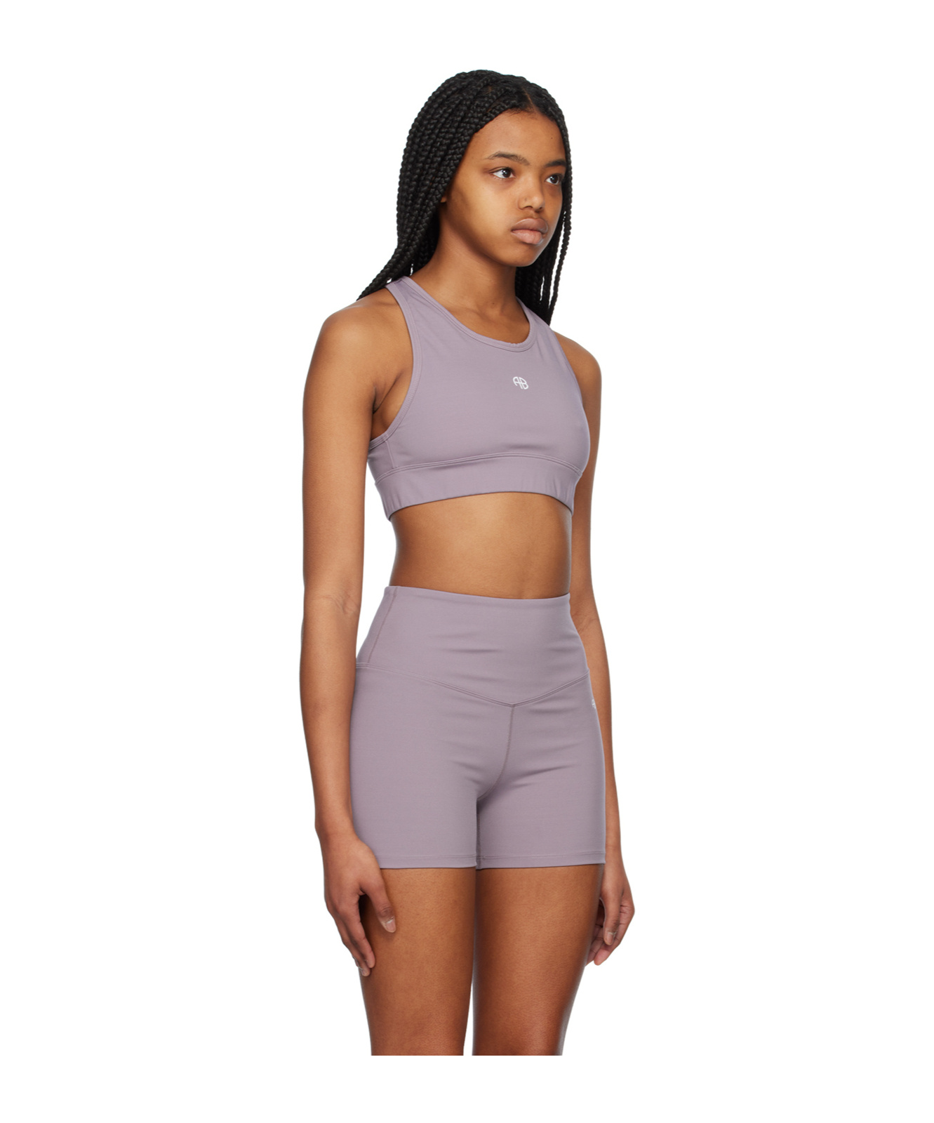 ANINE BING BLAIR LOGO-PRINT SPORTS BRA