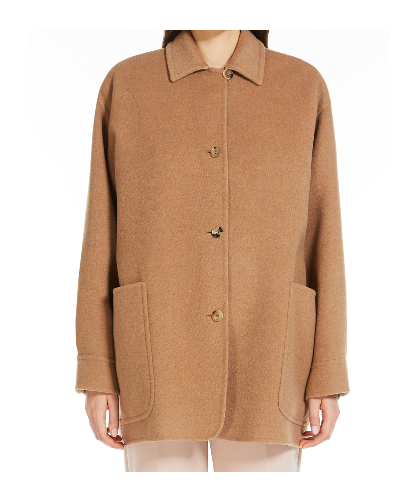 Max Mara Long-sleeved Jacket In Brown