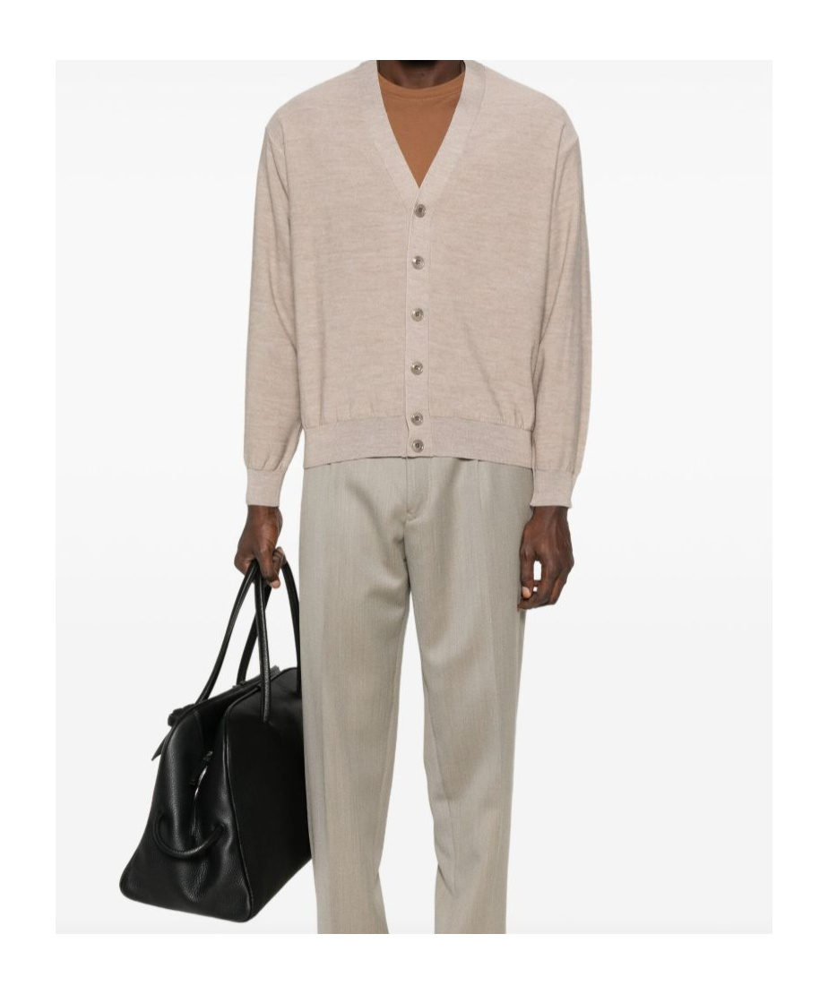 Lemaire Wool Blend Cardigan In Pink