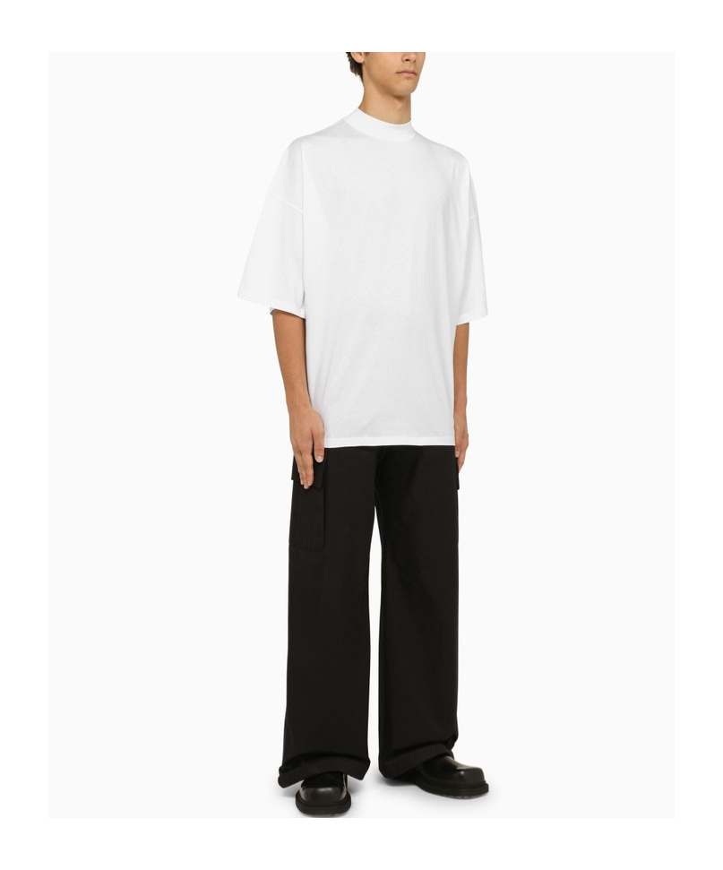 Jil Sander Mock-neck Oversized T-shirt In White