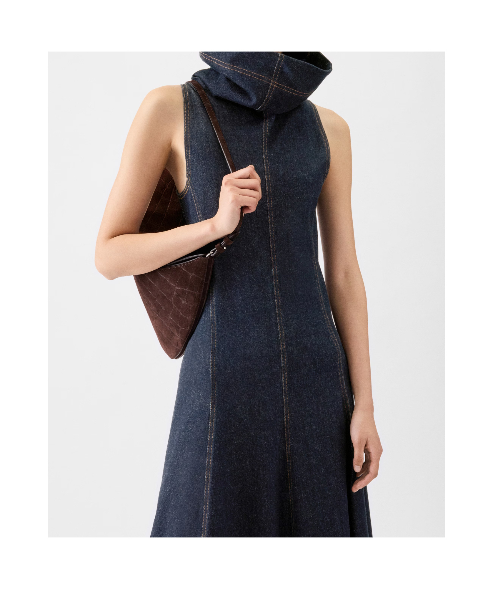 Jacquemus Sleeveless Flared Day Dress In Blue