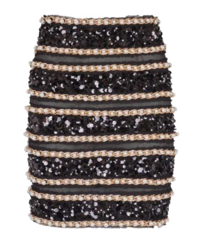 Balmain Striped Mini Skirt In Multi
