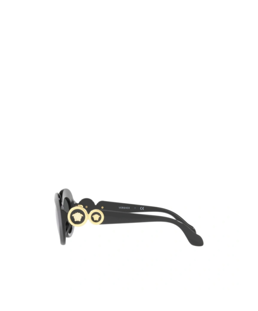 Versace 45mm Small Oval Sunglasses In Black