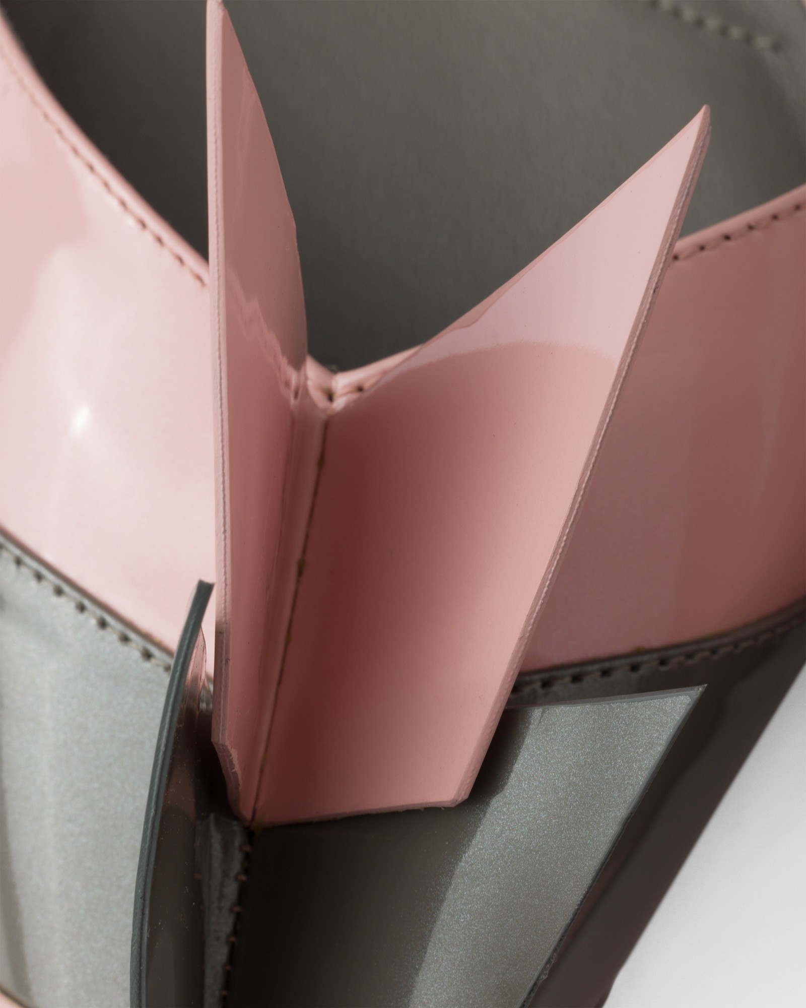 Prada Heel Pumps With Geometric Accents And Strappy Design In Pink