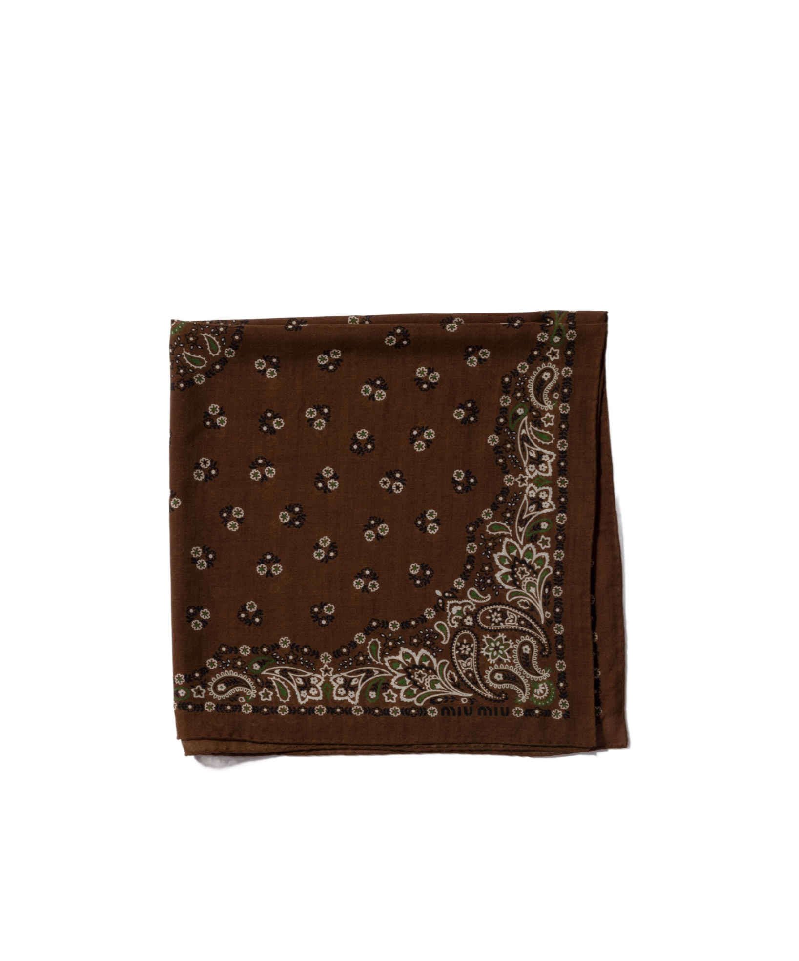 Miu Miu Printed Wool And Cashmere Scarf In Multi