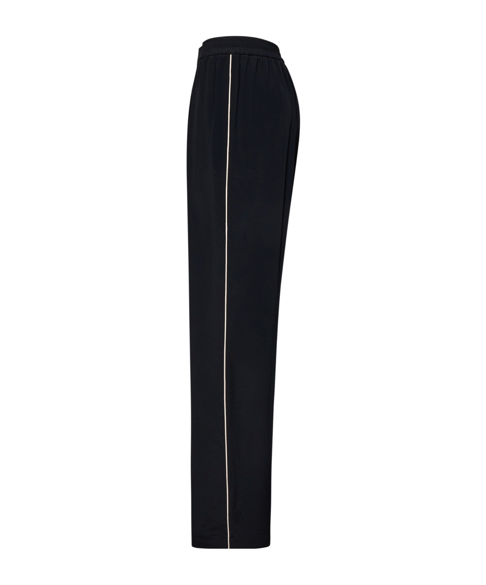 N°21 Silk Blend Satin Pyjama-style Trousers In Black