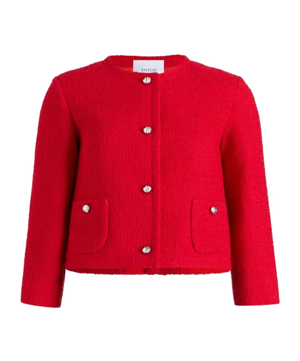 Patou Button-down Long-sleeved Casual Jacket In Red