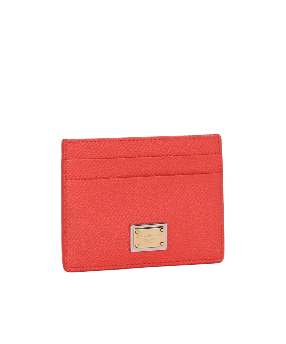 Dolce & Gabbana Dauphine Card Holder With Logo Plaque In Red
