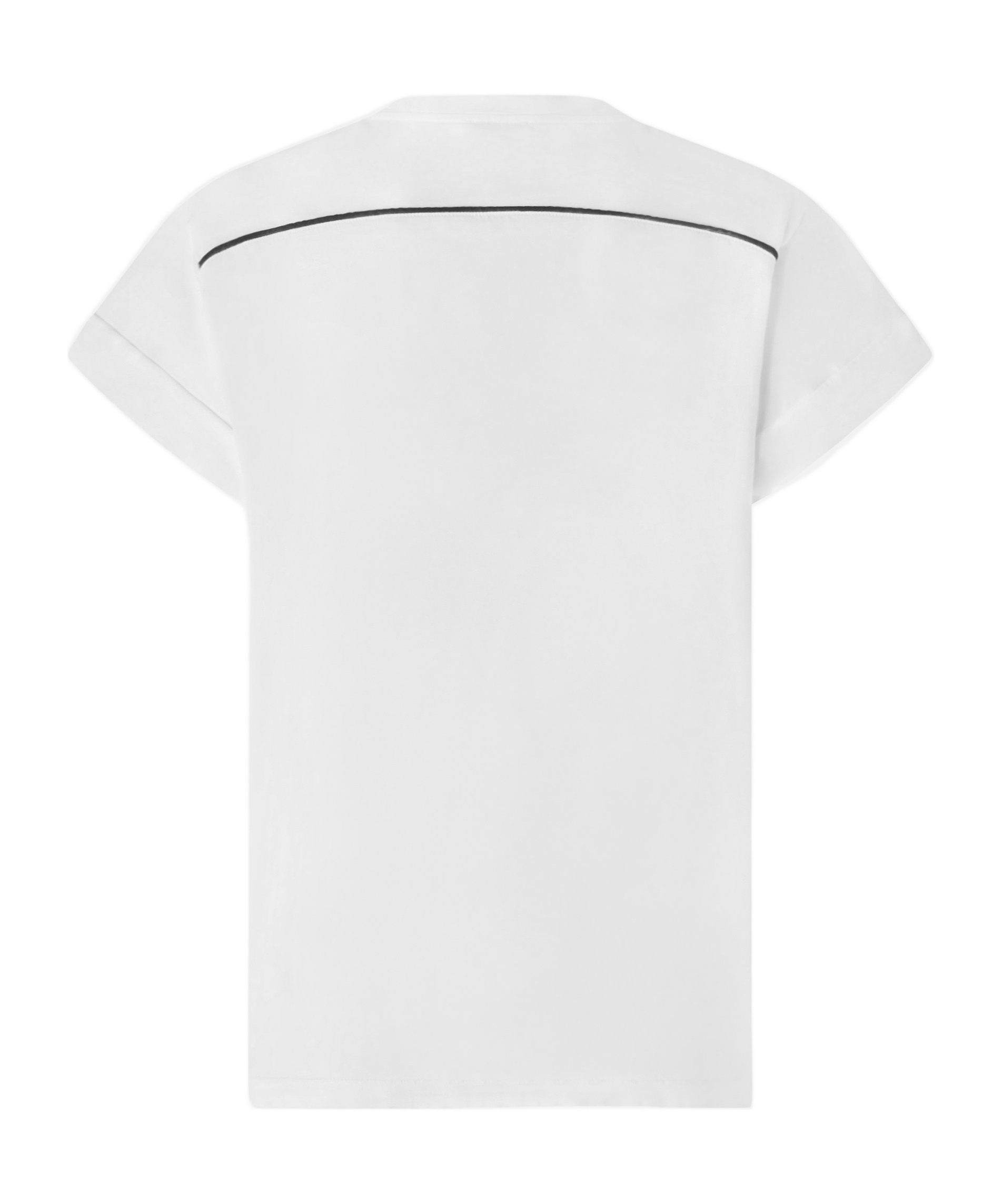 Pinko Crew Neck T-shirt Embroidered Patches In White