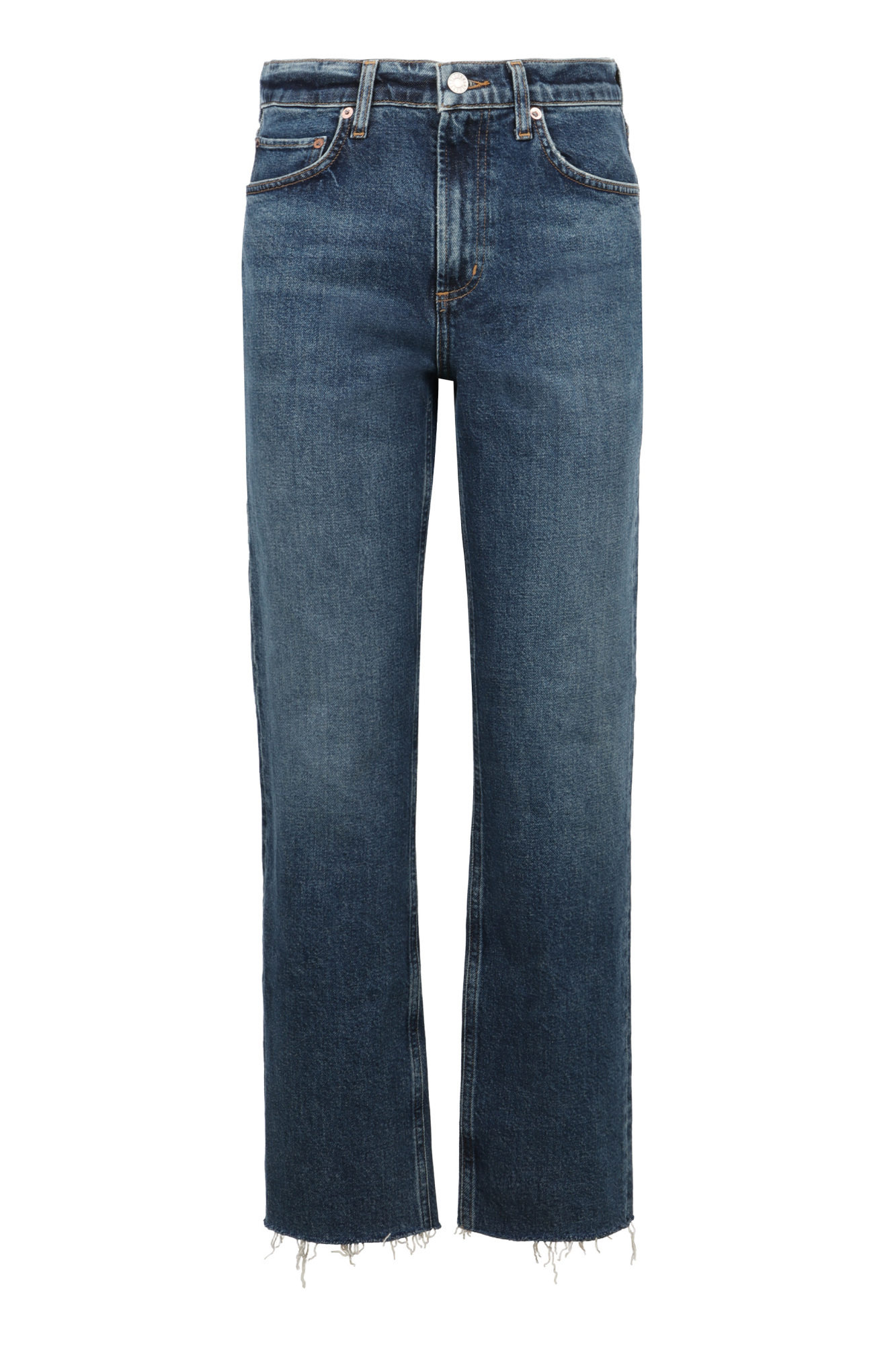 Agolde Womens Enroll Harper Straight-leg Stretch-denim Jeans In Blue