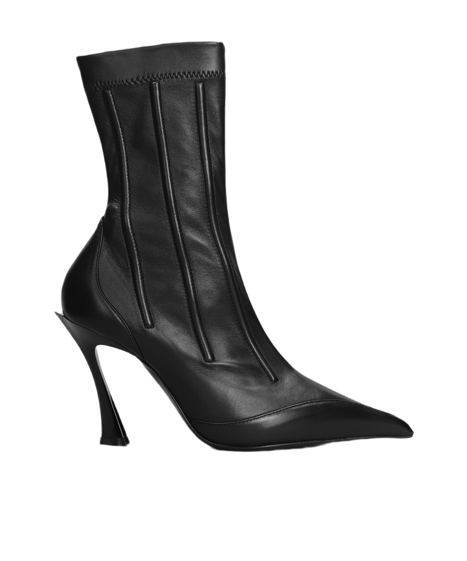 Mugler 95mm Seam-detail Boots In Black