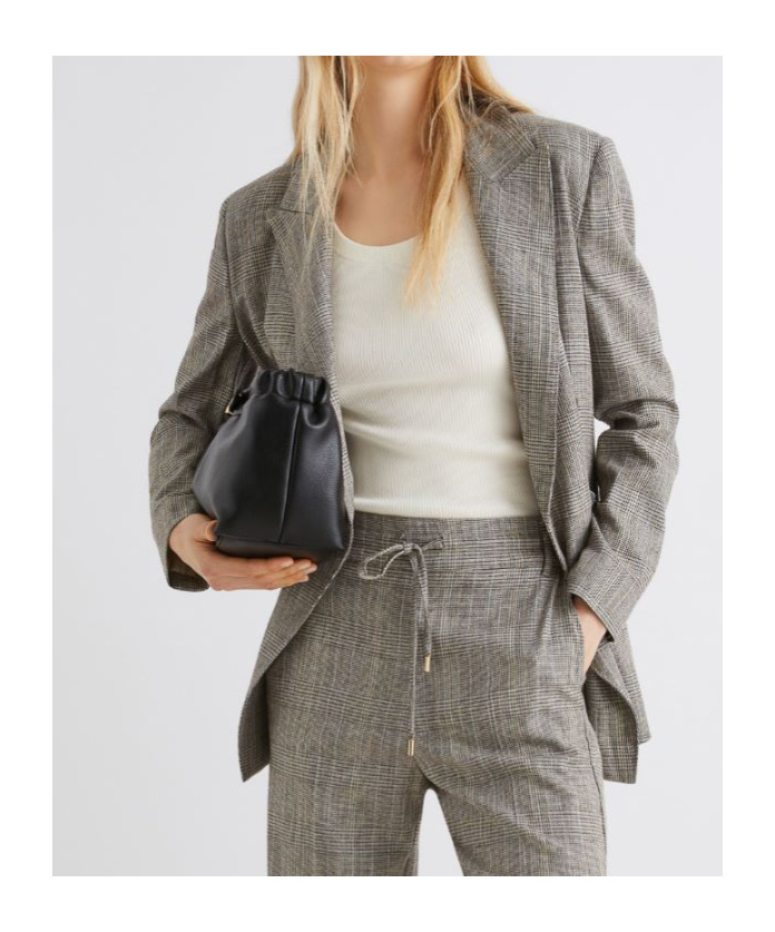 Marella Flowing Double-breasted Blazer In Gray