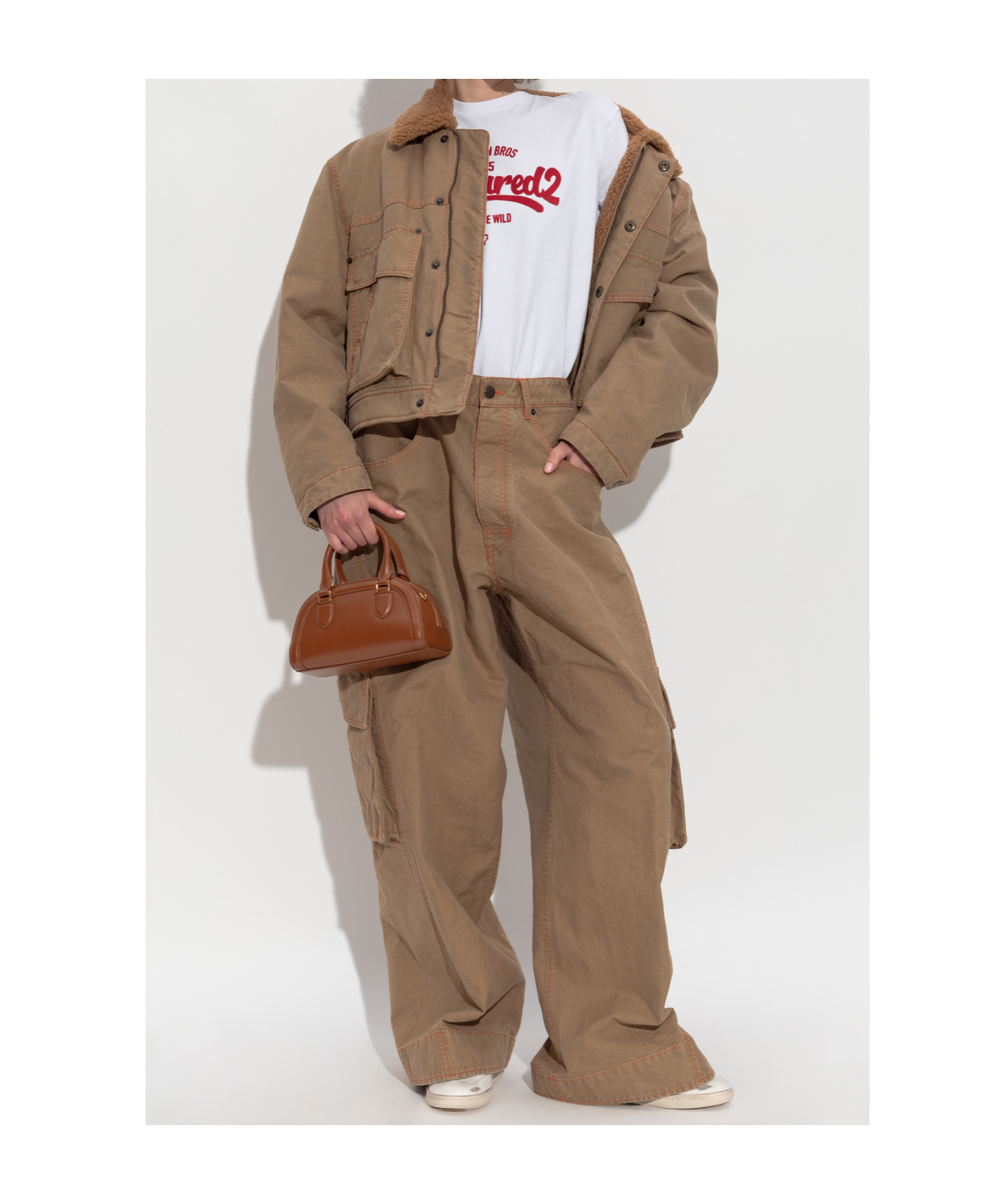 Dsquared2 Long Sleeve Casual Jacket In Brown