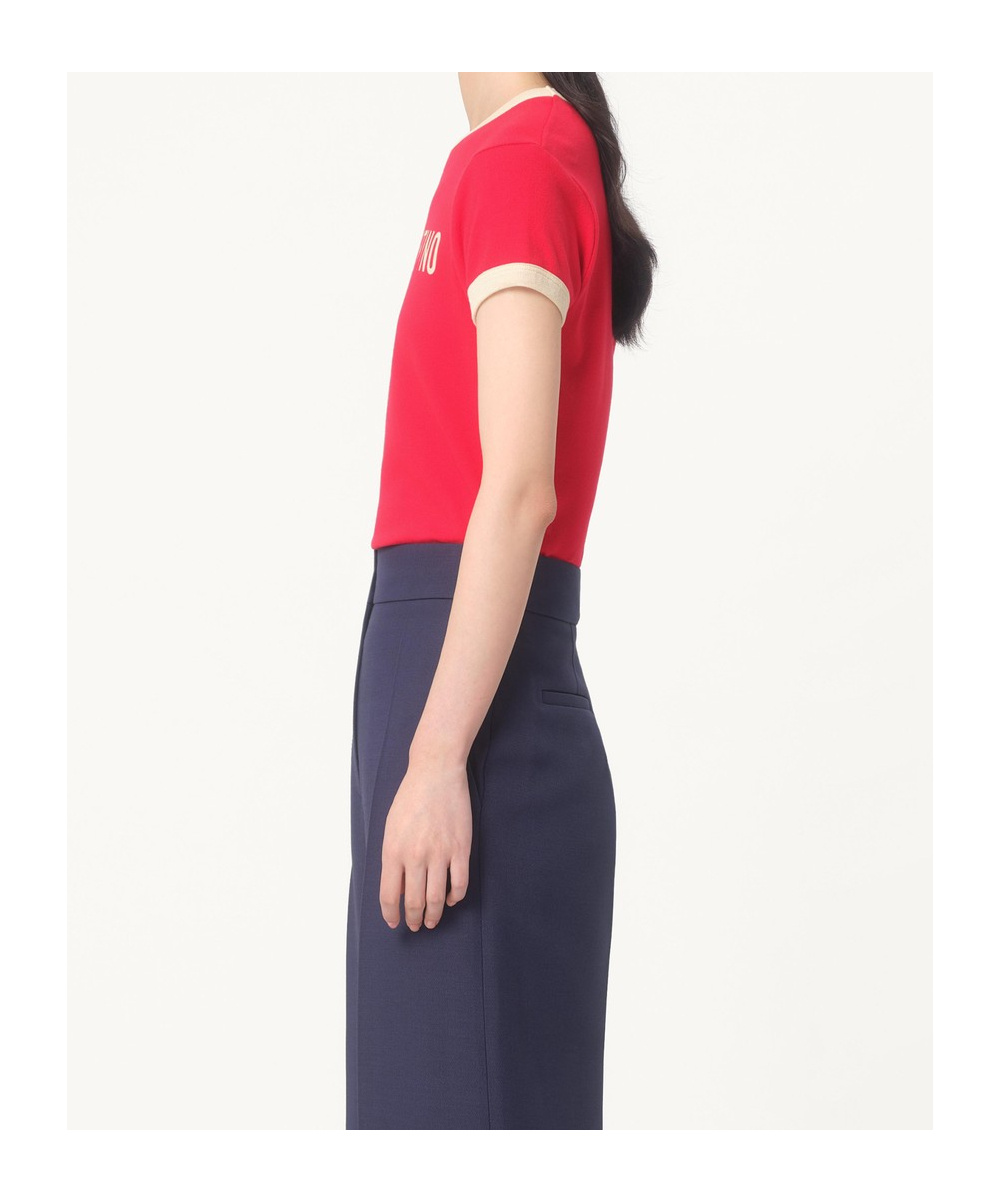 Shop Valentino Jersey Cotton T-shirt In Red