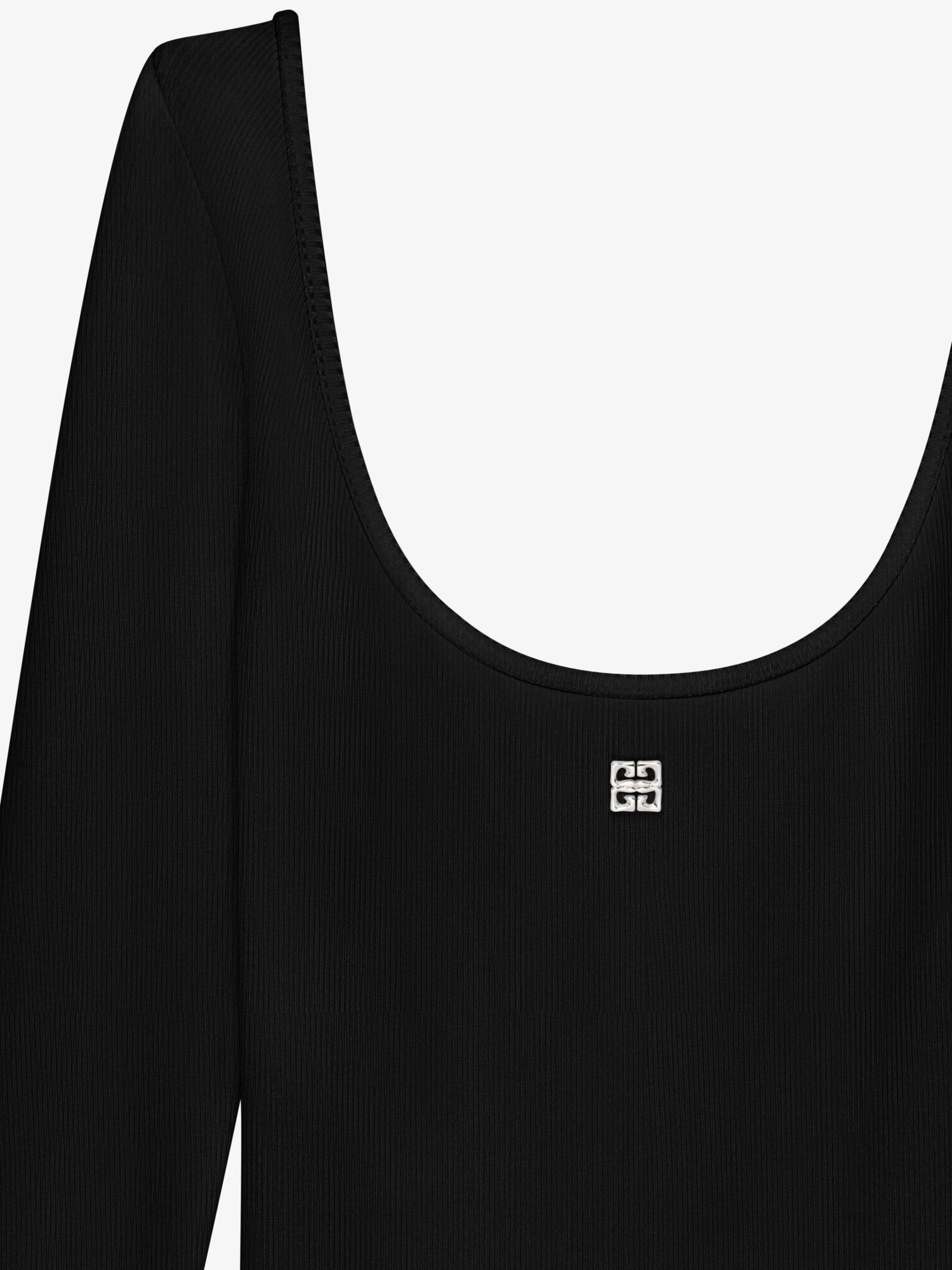 Givenchy Asymmetric Dress In Knit With 4g Liquid Detail In Black