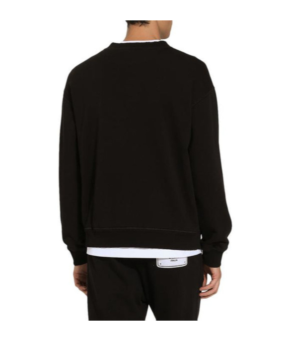 Dolce & Gabbana Graphic-print Sweatshirt In Black