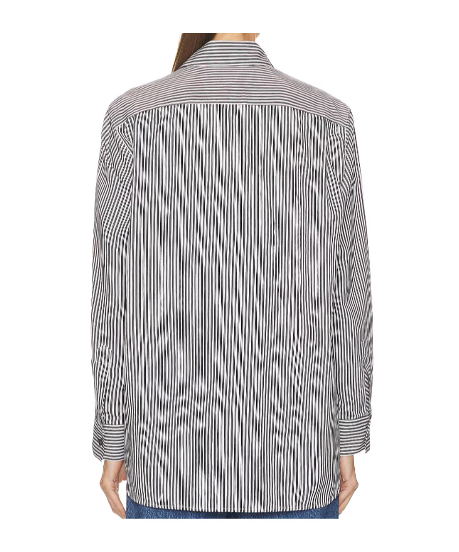 Agolde Solene Stripe Roux Button-up Shirt In Multi