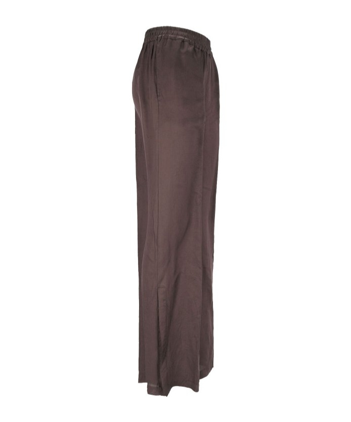 Aspesi Straight Leg Trousers Elastic Waistband In Brown