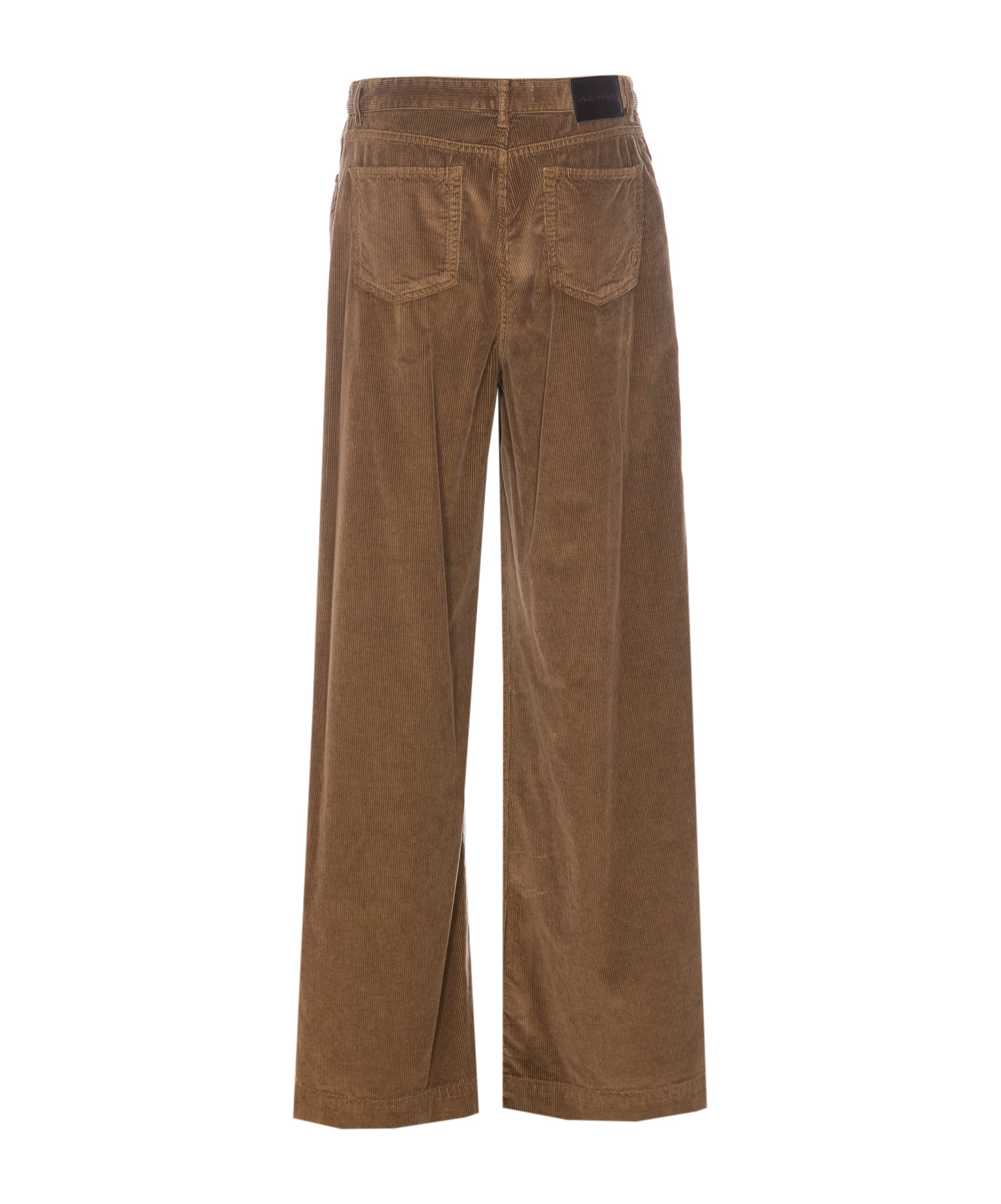Pinko 'wendy' Brown Five-pocket Pants In Courduroy Woman In Green