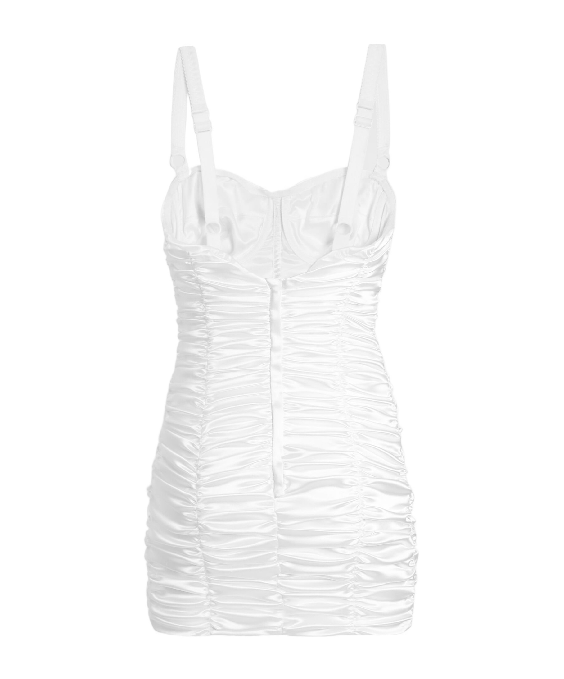 Dolce & Gabbana Knee Length Dress Adjustable Straps In White