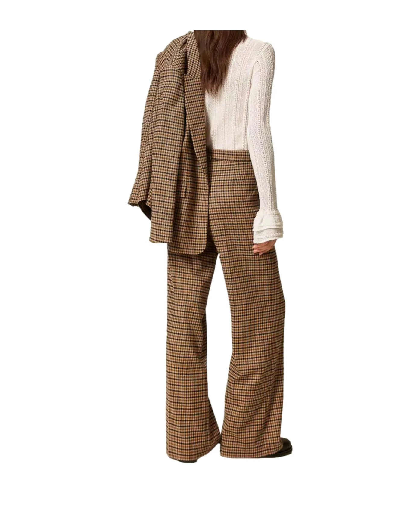 Twinset Twin-set Small Check Trousers In Multi