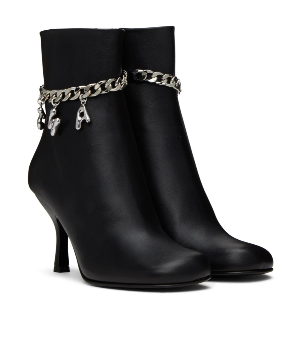 Jw Anderson 80mm Logo-embellished Leather Boots In Black