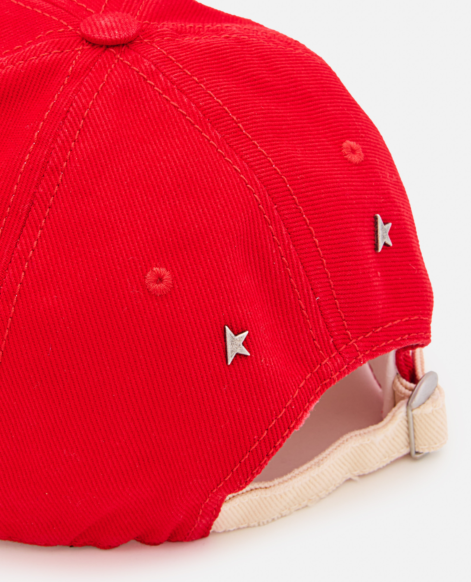 Golden Goose Round Visor Baseball Cap In Red
